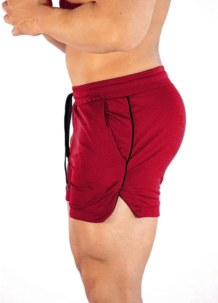 EVERWORTH Men's Athletic Shorts Gym Workout Short Shorts Casual Shorts Running Bodybuilding 5 Inch Inseam Shorts