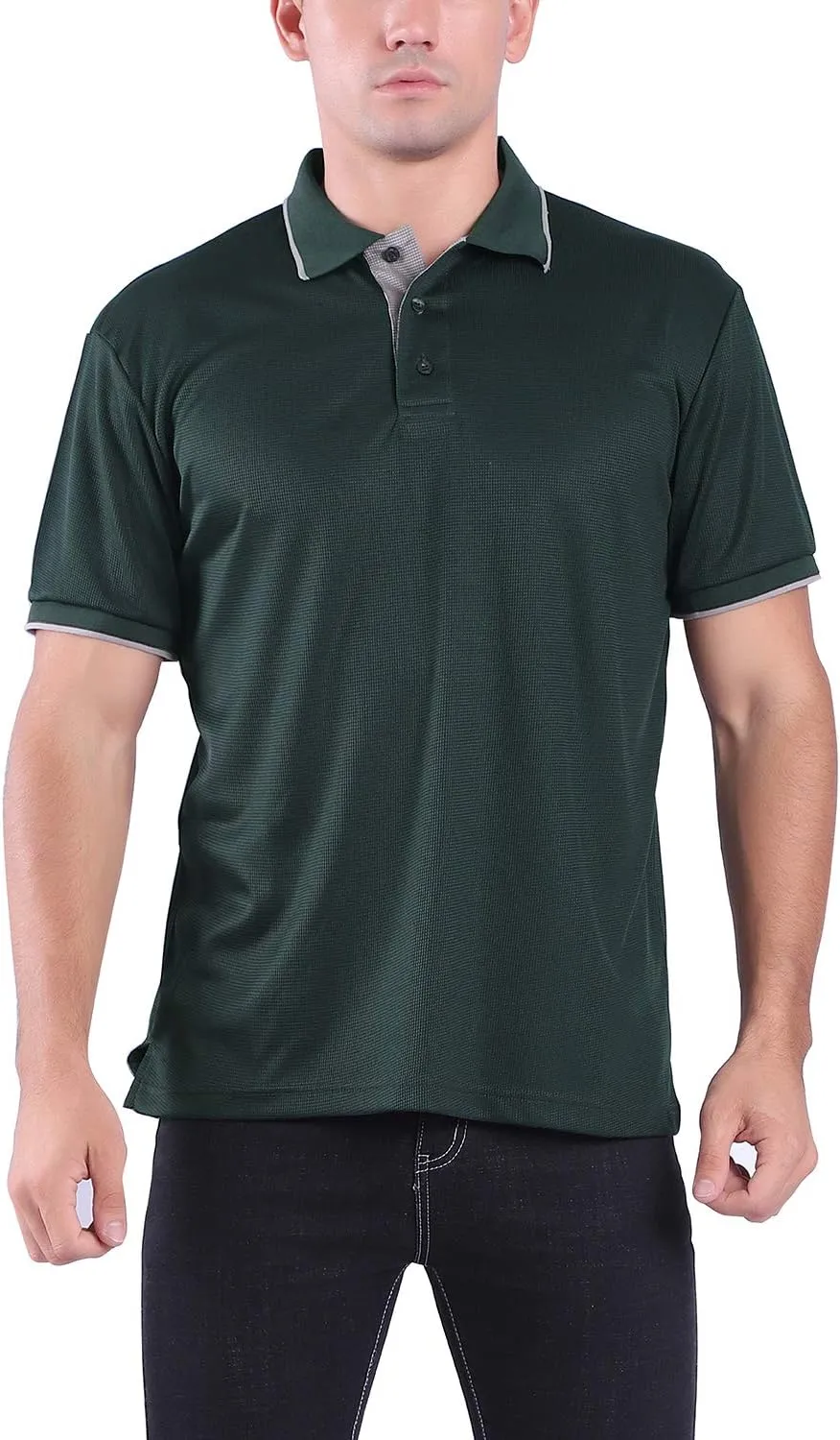 Facitisu Mens Polo Shirt Short Sleeve Golf Collared Casual Summer Performance T-Shirt