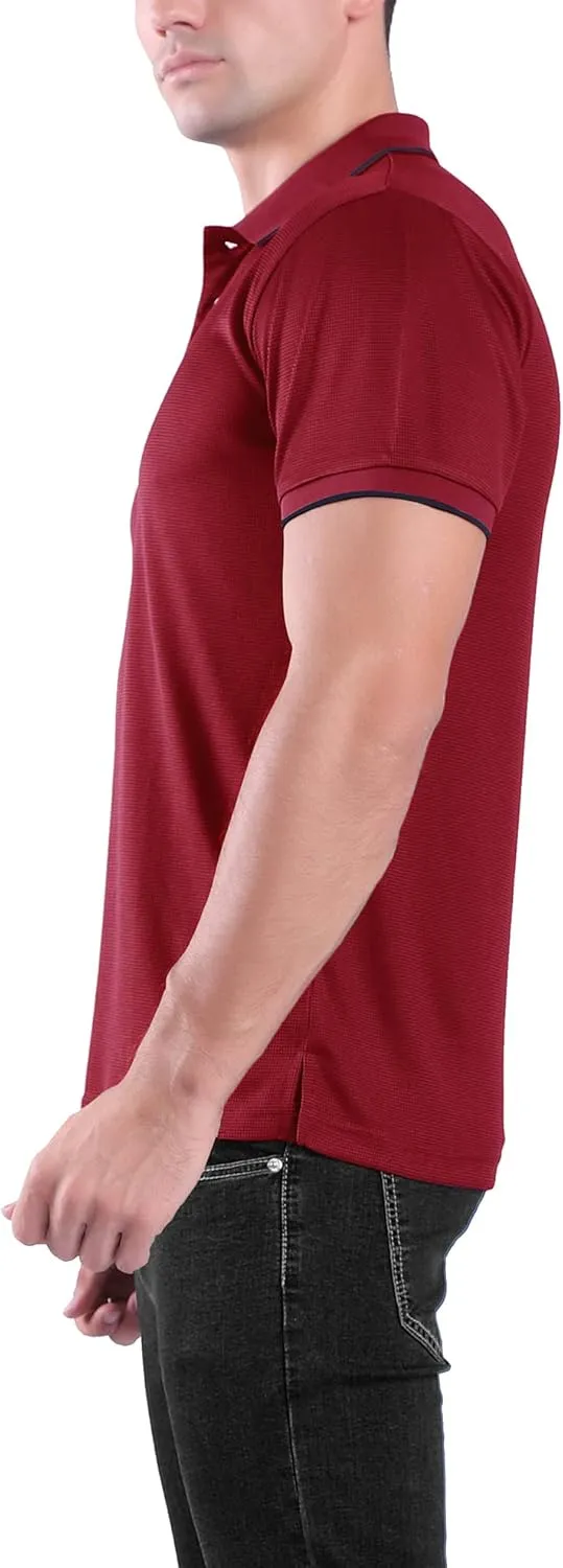 Facitisu Mens Polo Shirt Short Sleeve Golf Collared Casual Summer Performance T-Shirt