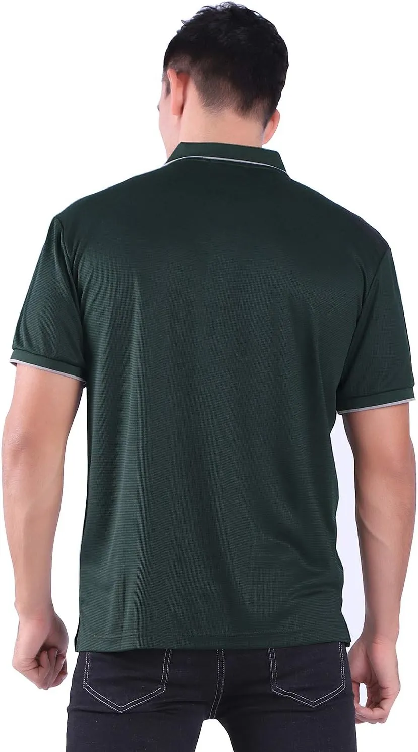 Facitisu Mens Polo Shirt Short Sleeve Golf Collared Casual Summer Performance T-Shirt