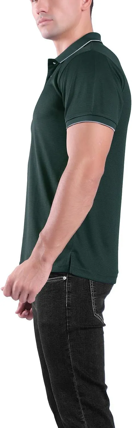Facitisu Mens Polo Shirt Short Sleeve Golf Collared Casual Summer Performance T-Shirt