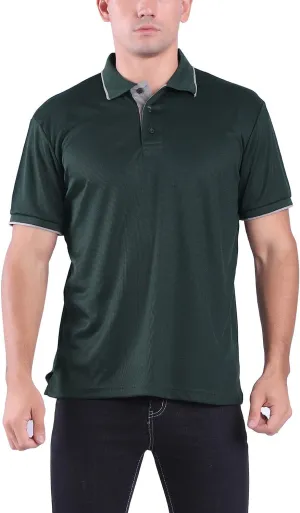 Facitisu Mens Polo Shirt Short Sleeve Golf Collared Casual Summer Performance T-Shirt