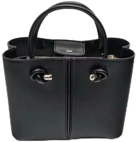 Fashionable and versatile large capacity bucket bag, casual shoulder crossbody bag, niche black commuting handbag for women
