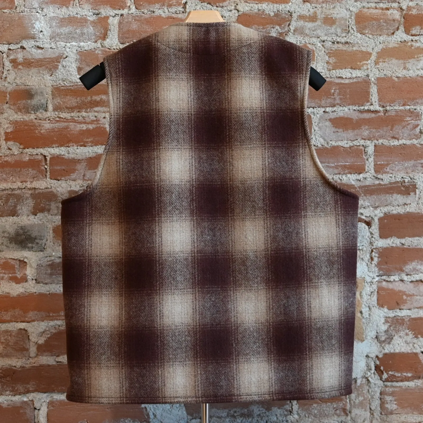 Filson Mackinaw Wool Vest in Brown Tan Ombre