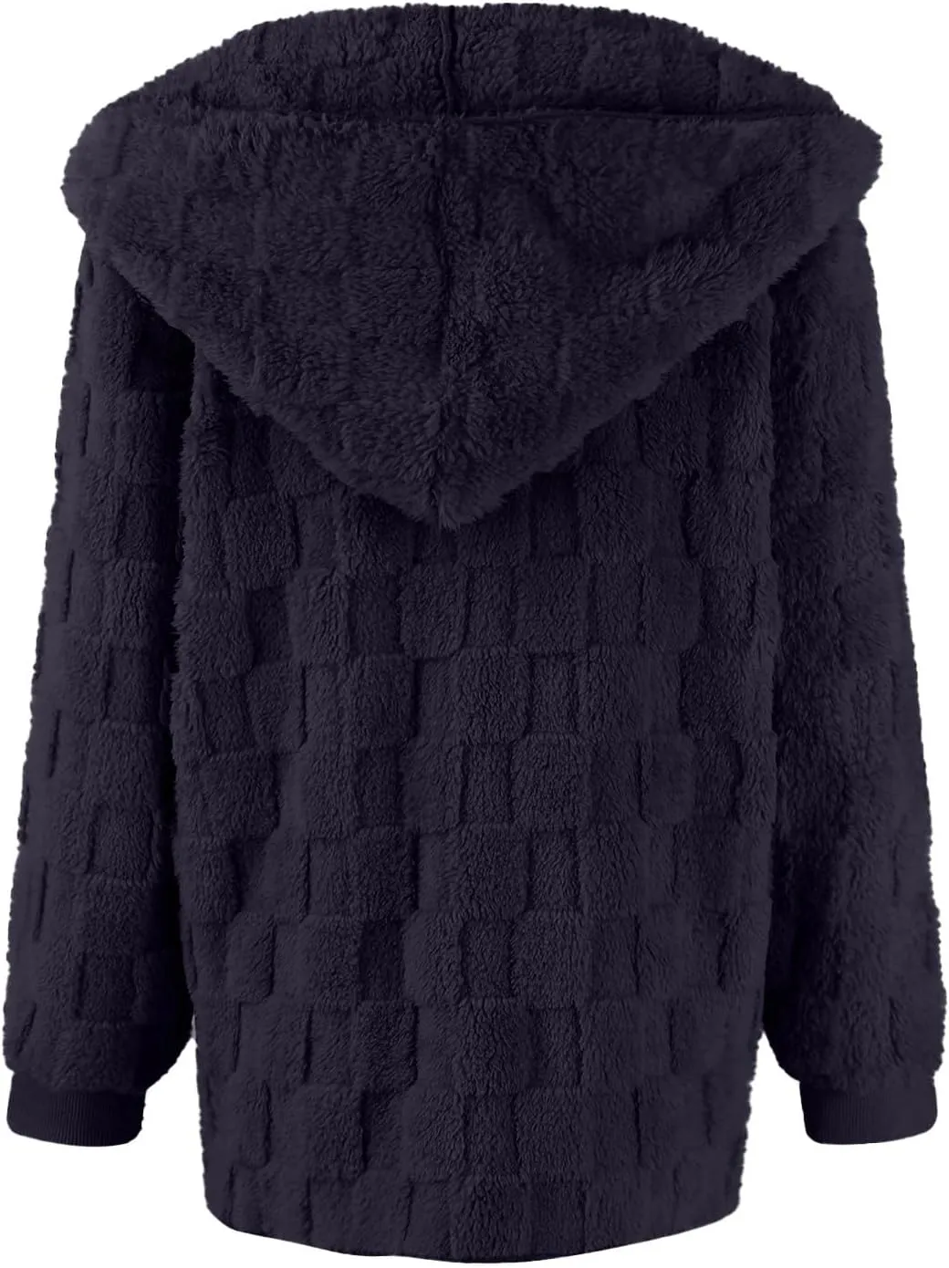 Fleece Jacket Women Loose Casual Solid Color With Pockets Double Sided Velvet Cardigan Long Sleeved Jacket