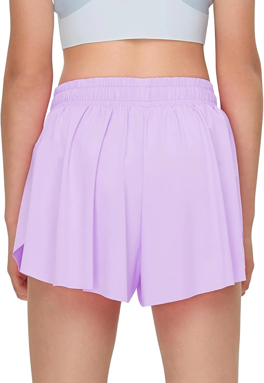 Girl Kids Flowy Shorts with Pocket Youth Butterfly Athletic Shorts Running Titness Shorts Active Workout Sports
