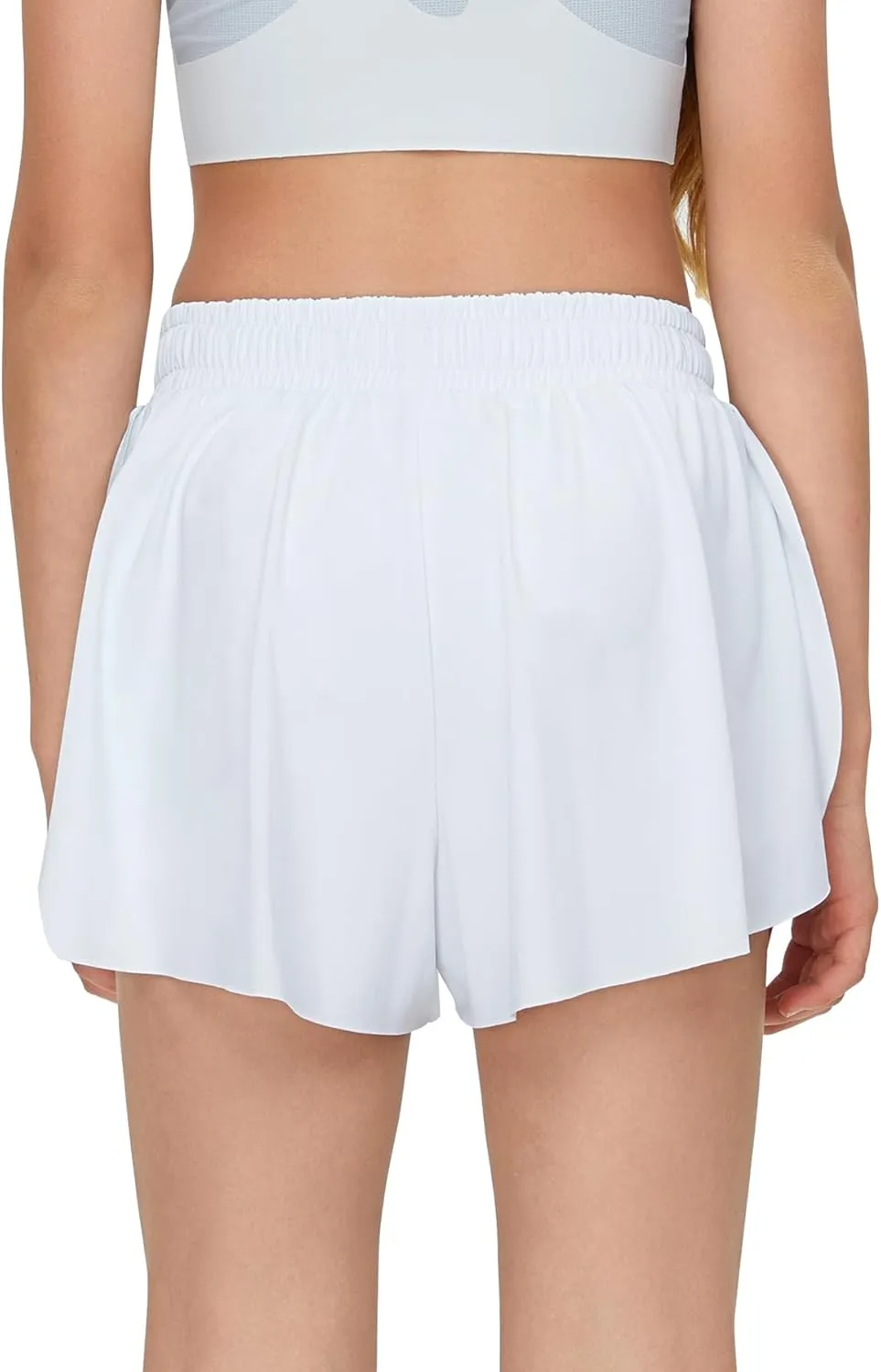 Girl Kids Flowy Shorts with Pocket Youth Butterfly Athletic Shorts Running Titness Shorts Active Workout Sports