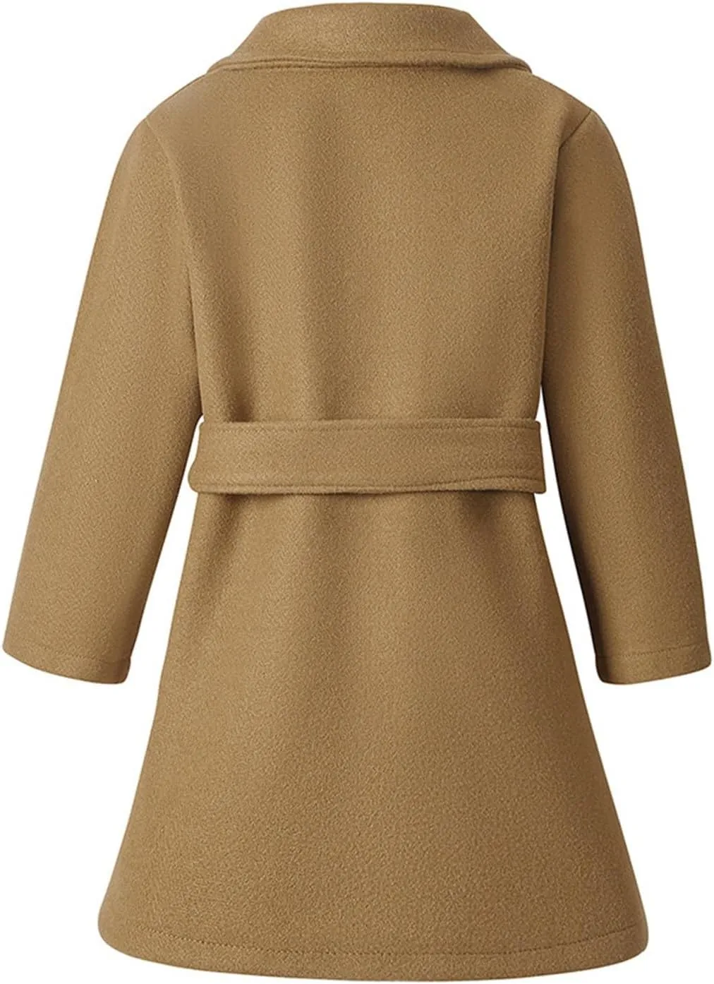 Girls Dress Coat Kids Winter Warm Jacket Long Sleeve Button Trench Coat Long Peacoat Outerwear