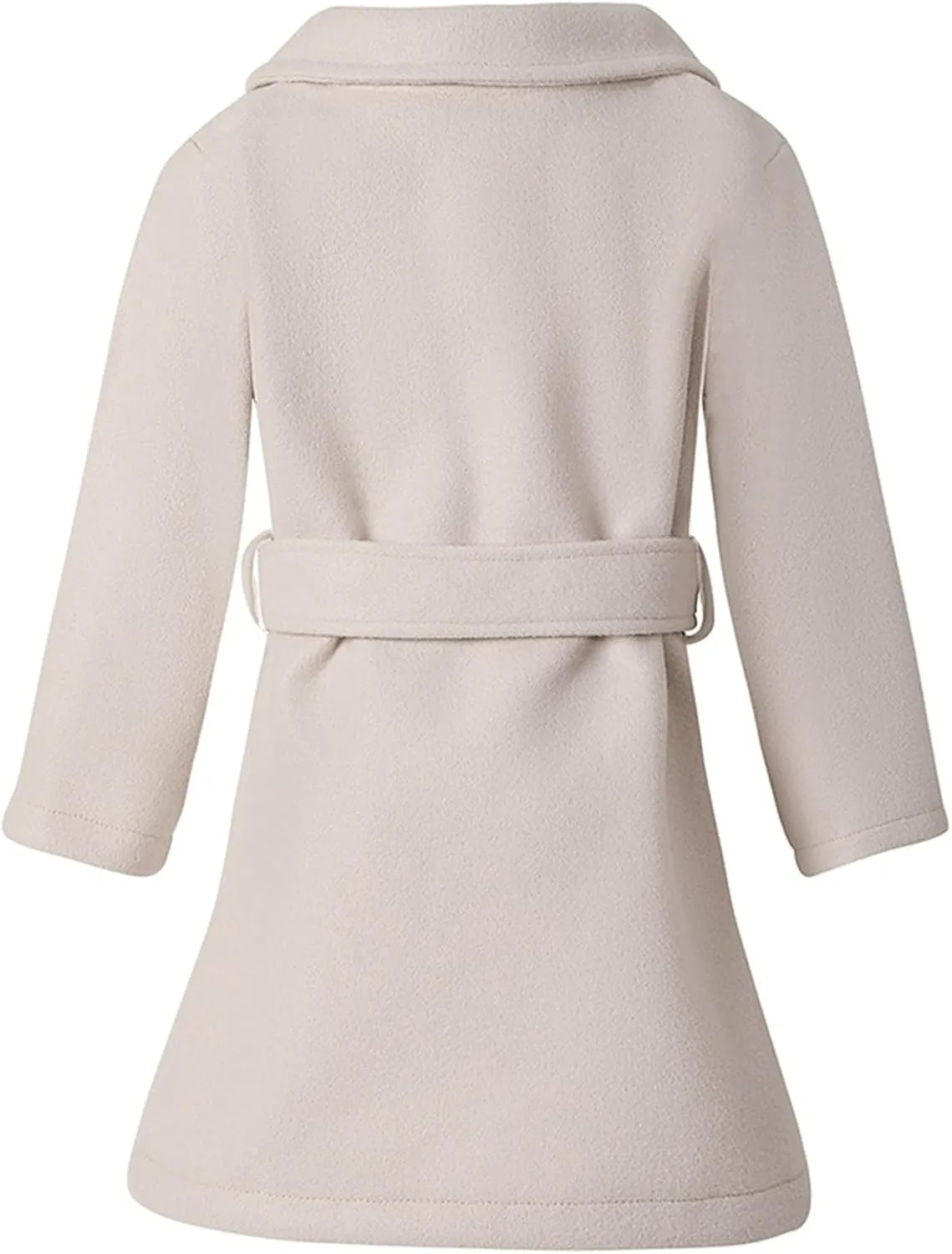 Girls Dress Coat Kids Winter Warm Jacket Long Sleeve Button Trench Coat Long Peacoat Outerwear