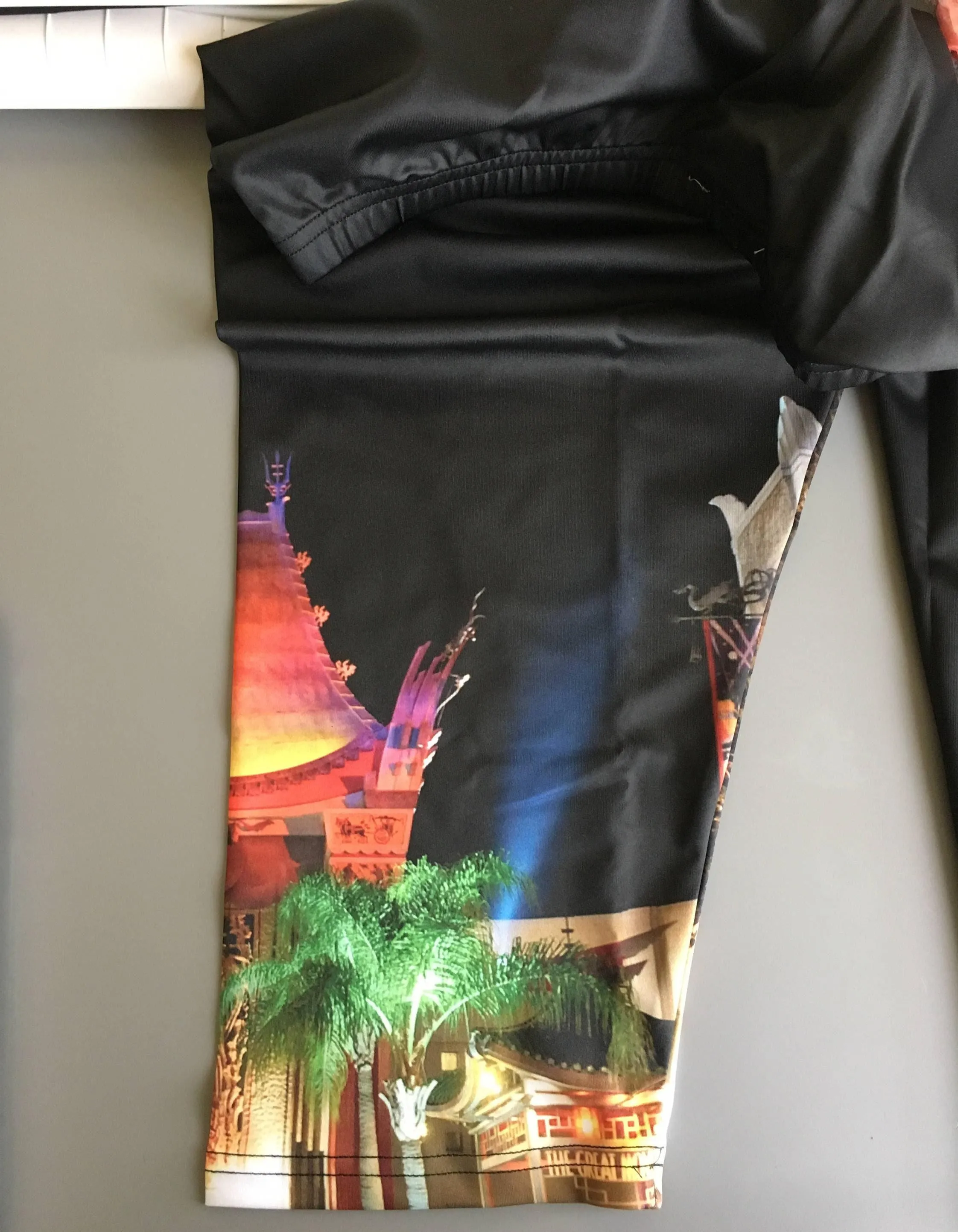 Great Movie Ride Chinese Theater Nighttime Inspired Capri Leggings