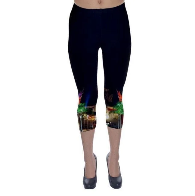 Great Movie Ride Chinese Theater Nighttime Inspired Capri Leggings