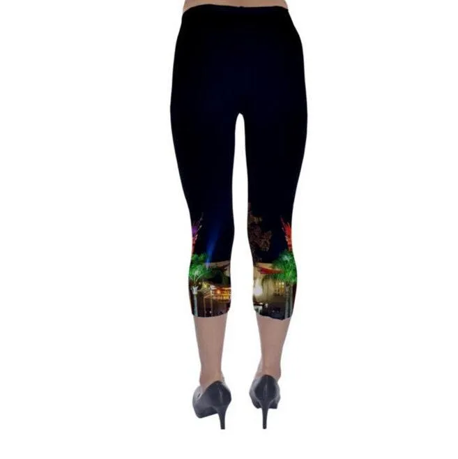 Great Movie Ride Chinese Theater Nighttime Inspired Capri Leggings