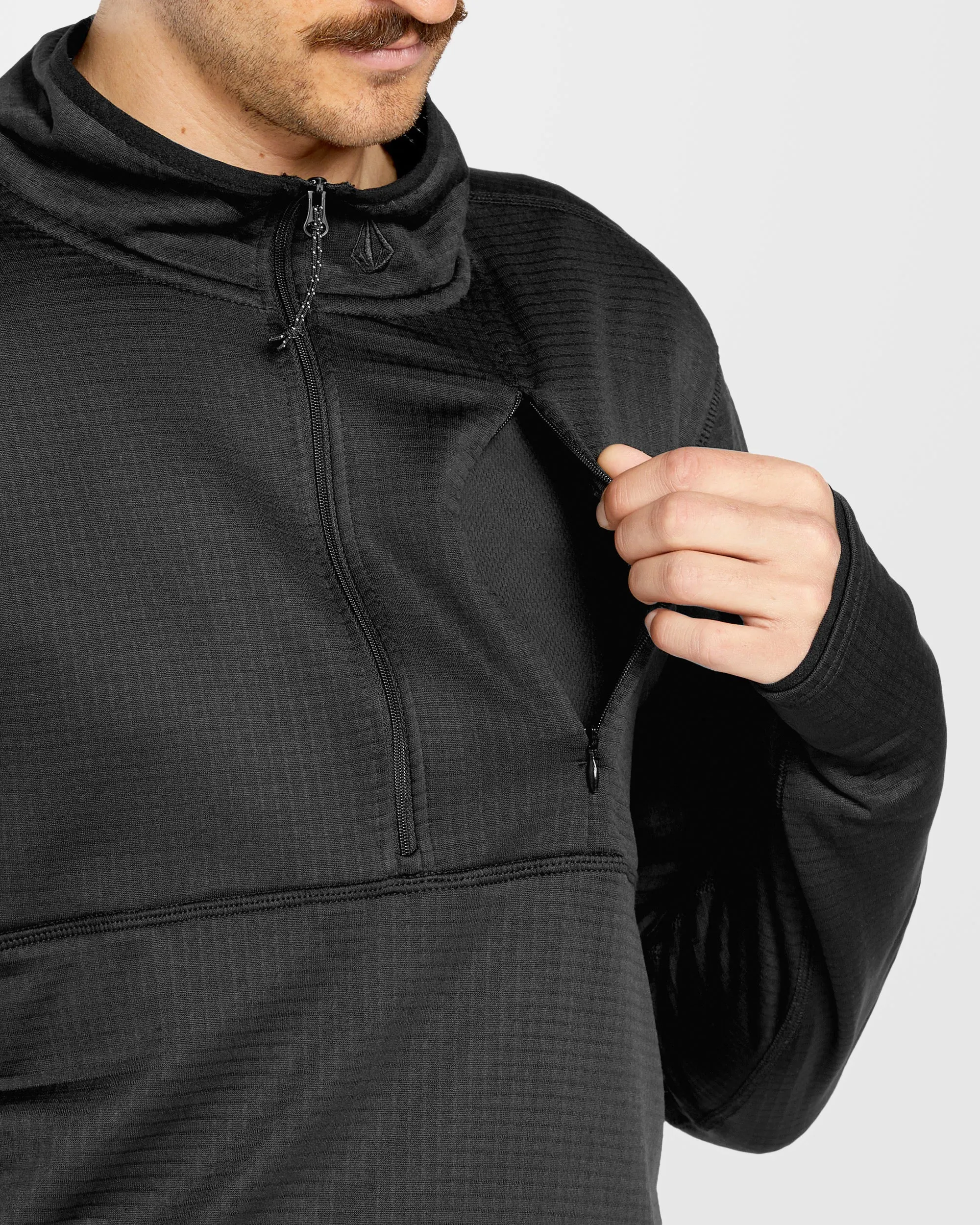 Gridlock Second Layer Fleece Sweatshirt - Black