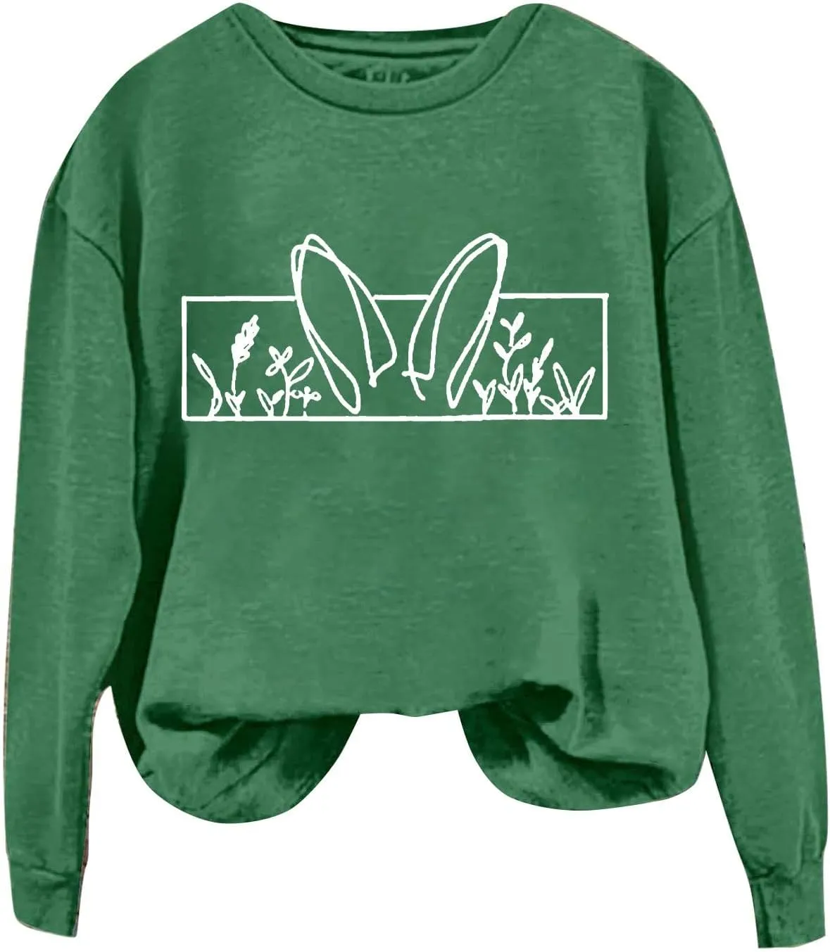 Happy Easter Sweatshirt for Women Cute Bunny Rabbit Graphic Crew Neck Sweat Shirts Trendy Easter Gifts Festival Tops
