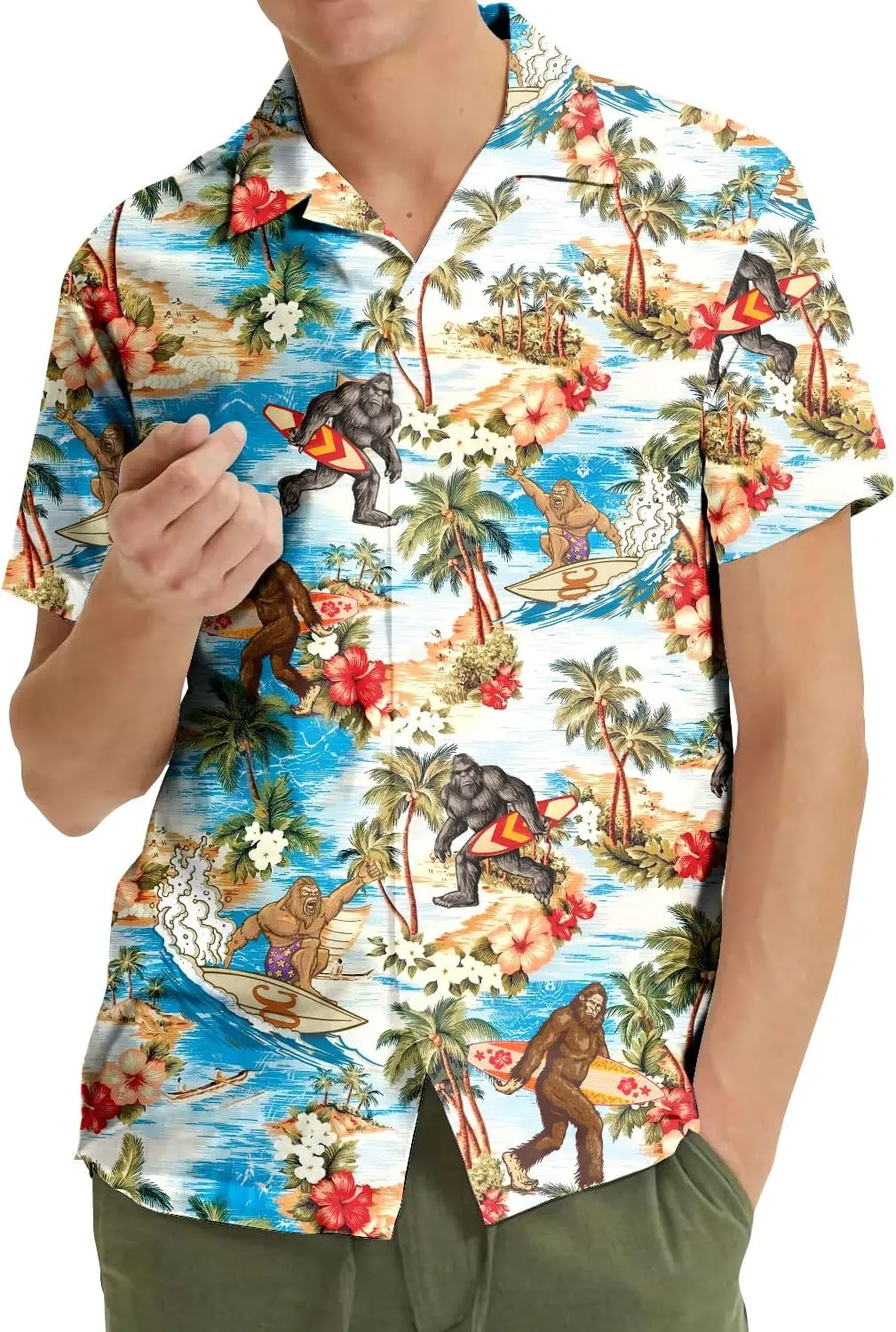Hawaiian Shirt for Men Aloha Vintage Mens Hawaiian Shirts Short Sleeve Button Down Shirt Men