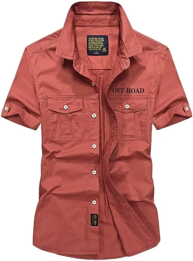 Hbufnha Men's Casual Shirt Business Shirts Button Down Quick Dry Work Trucker Plaid Shirt