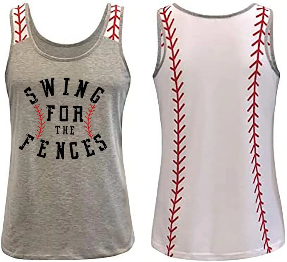 HEYO Baseball Mom Tank Tops Baseball Mama T Shirt Rub Some Dirt On It Letter Print Baseball Love Graphic Sleeveless Tee
