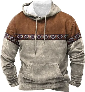 Hoodie Men And Winter Vintage Long Sleeve Hoodie Half Zipper Hooded Sweatshirt Top Workwear Multi Pocket Outdoor