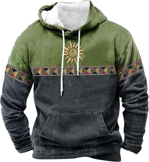 Hoodie Men And Winter Vintage Long Sleeve Hoodie Half Zipper Hooded Sweatshirt Top Workwear Multi Pocket Outdoor
