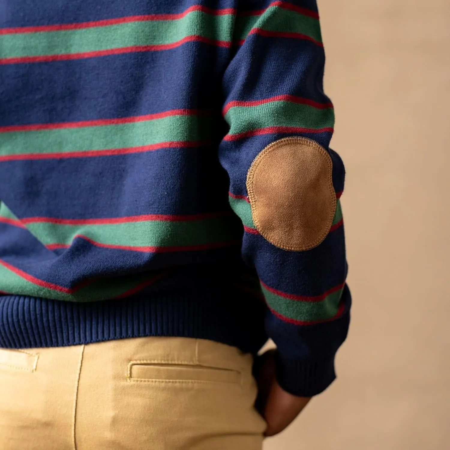 Hope & Henry Boys' Long Sleeve Henley Pullover Sweater