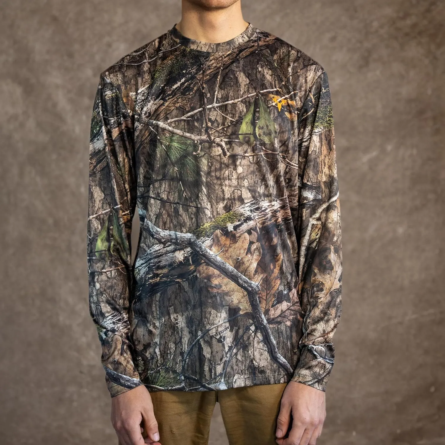 HOT SHOT Mens Camo Hunting Long Sleeve Shirt  Quick Dry Performance Shirt