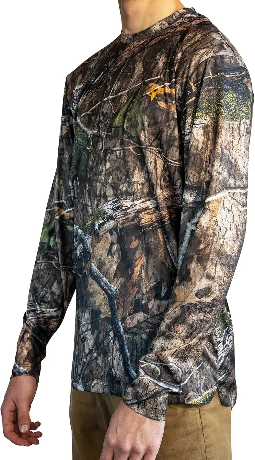 HOT SHOT Mens Camo Hunting Long Sleeve Shirt  Quick Dry Performance Shirt