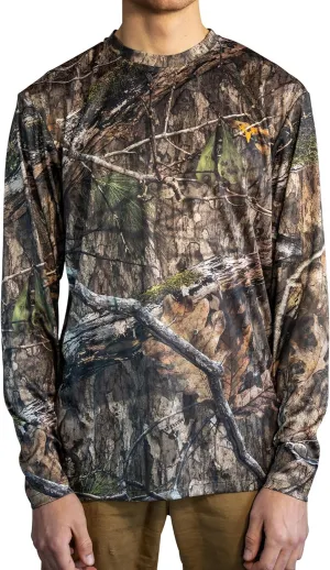 HOT SHOT Mens Camo Hunting Long Sleeve Shirt  Quick Dry Performance Shirt