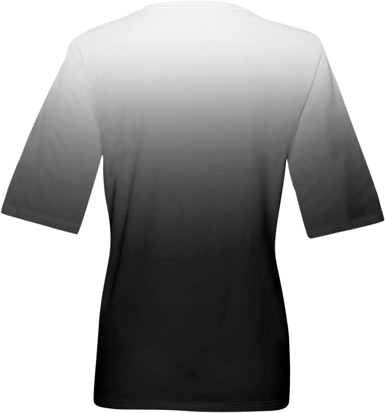 HXHYQKP Elbow Length Tops for Women V Neck T Shirts Casual Half Sleeve Tops Basic Summer Tees