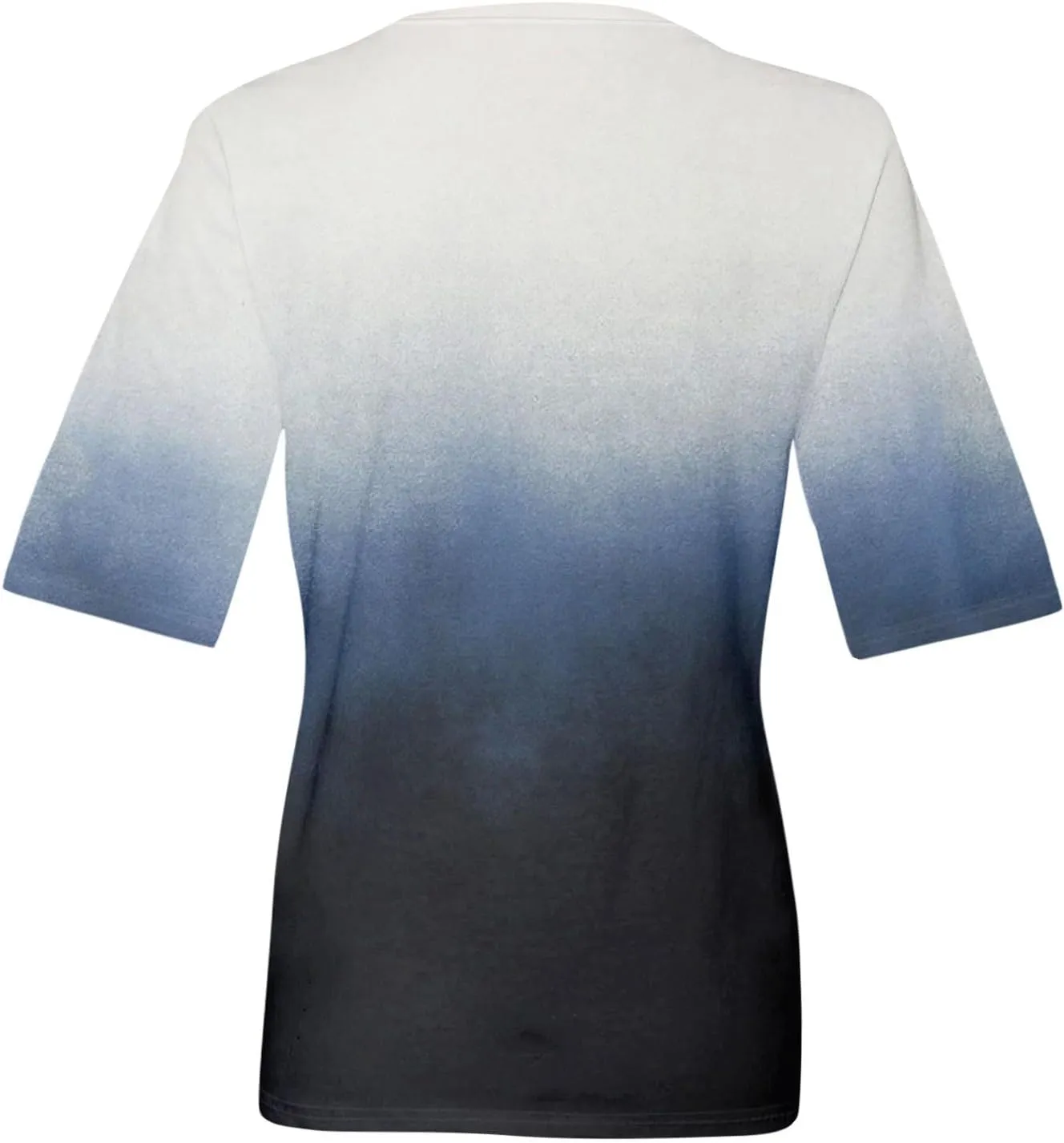 HXHYQKP Elbow Length Tops for Women V Neck T Shirts Casual Half Sleeve Tops Basic Summer Tees