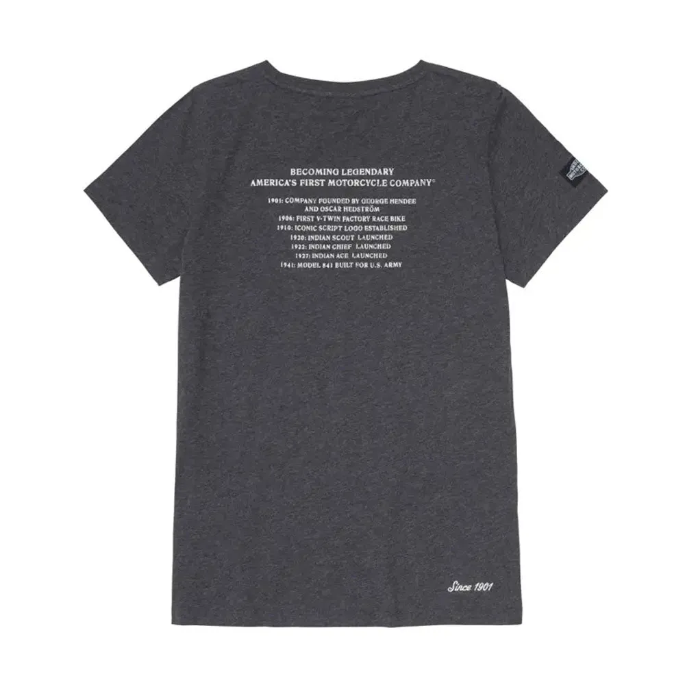 Indian Motorcycle  Polaris Womens Factory Sign T-Shirt Tee Soft Lightweight Comfortable