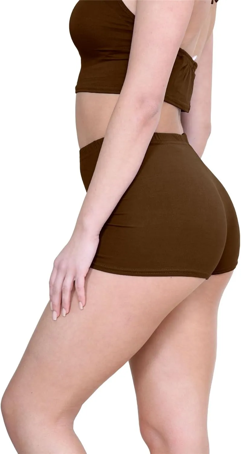 Janisramone Women's Mini Shorts, Workout Shorts - Chic Hot Pants for Dance Gym Shorts Women | Perfect Summer Booty Shorts