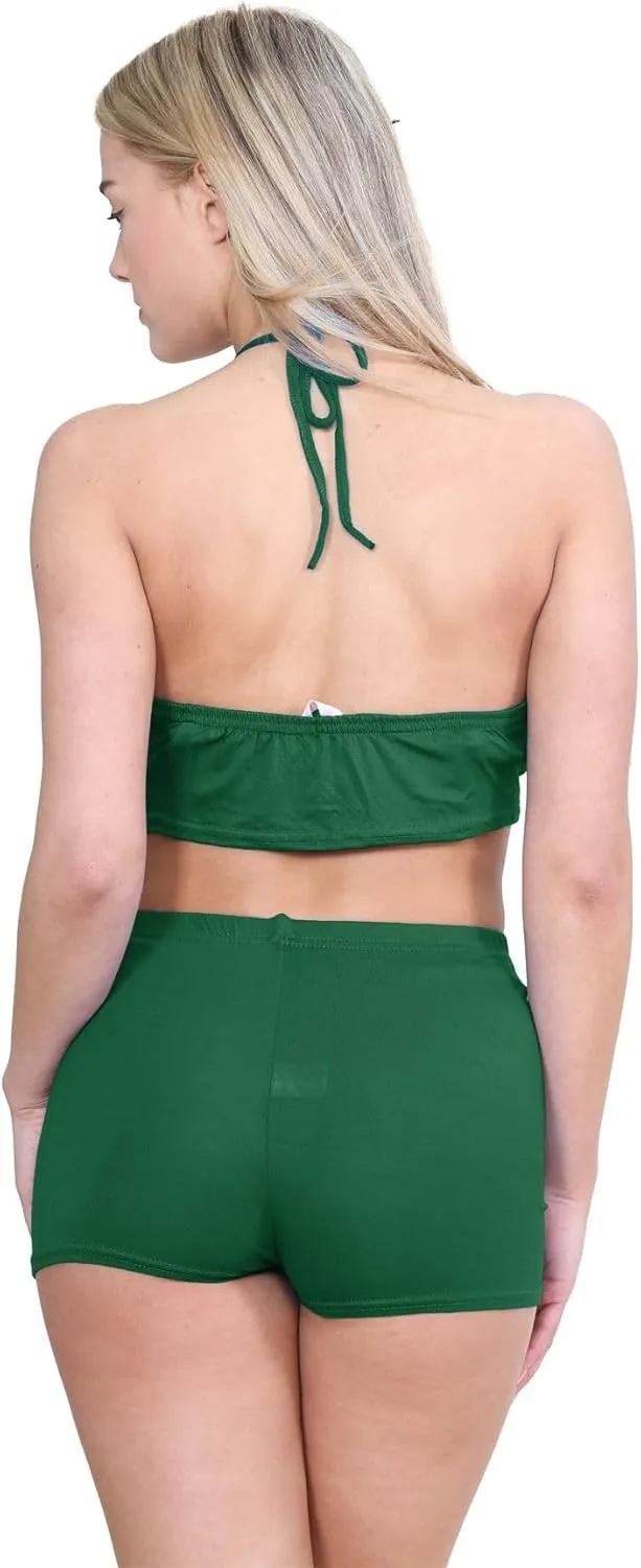 Janisramone Women's Mini Shorts, Workout Shorts - Chic Hot Pants for Dance Gym Shorts Women | Perfect Summer Booty Shorts