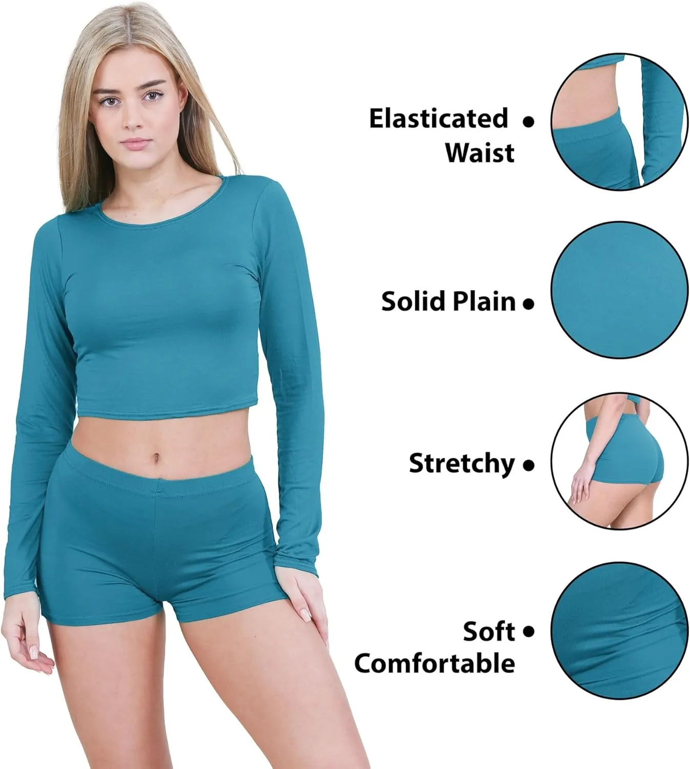 Janisramone Women's Mini Shorts, Workout Shorts - Chic Hot Pants for Dance Gym Shorts Women | Perfect Summer Booty Shorts
