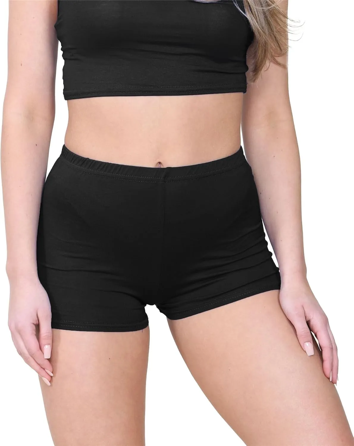 Janisramone Women's Mini Shorts, Workout Shorts - Chic Hot Pants for Dance Gym Shorts Women | Perfect Summer Booty Shorts