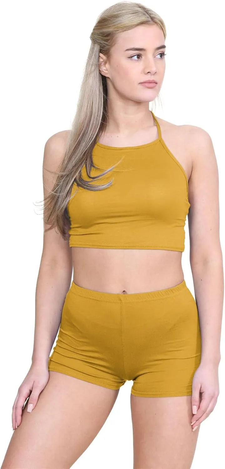 Janisramone Women's Mini Shorts, Workout Shorts - Chic Hot Pants for Dance Gym Shorts Women | Perfect Summer Booty Shorts