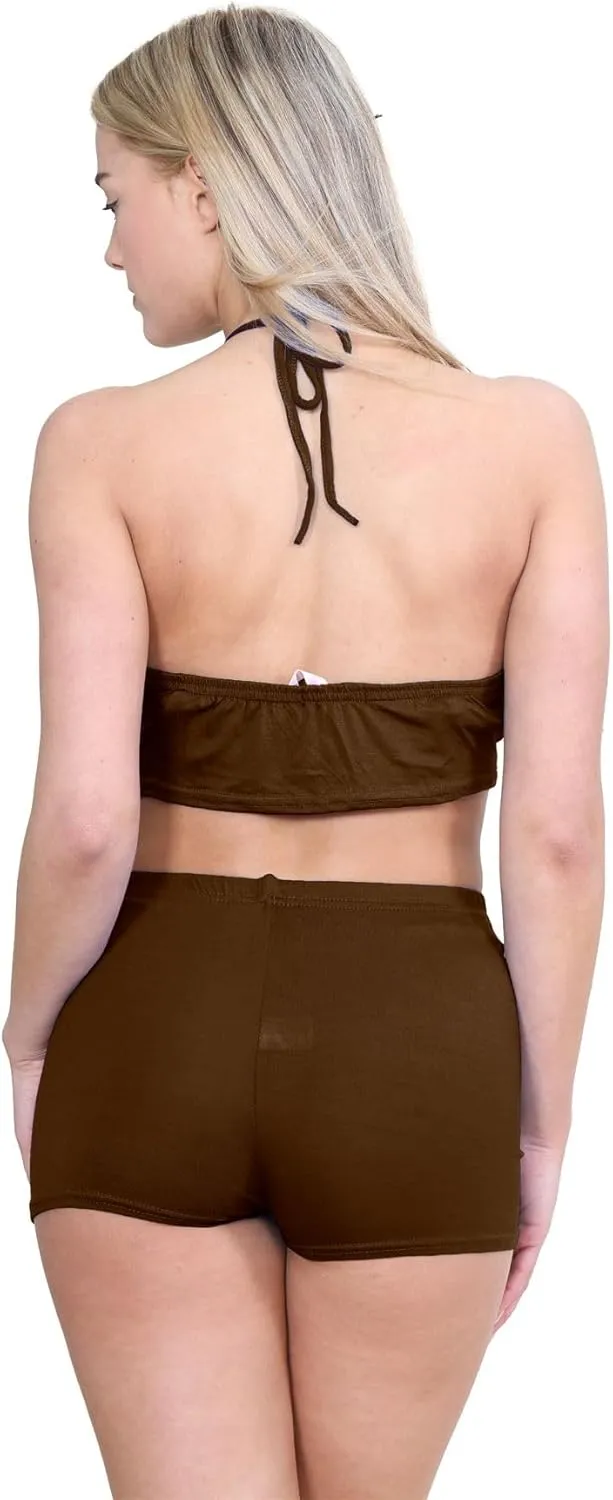 Janisramone Women's Mini Shorts, Workout Shorts - Chic Hot Pants for Dance Gym Shorts Women | Perfect Summer Booty Shorts