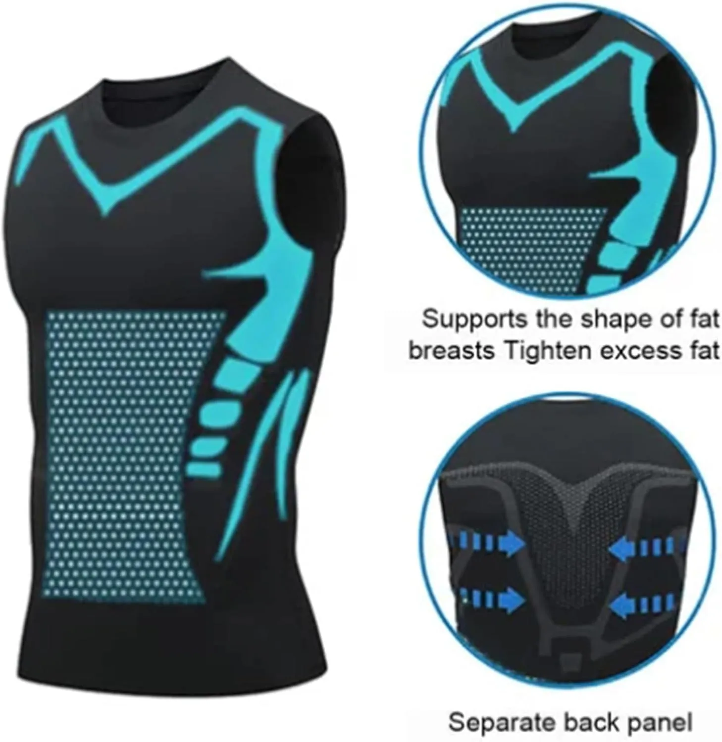 Jeeeun 2025 New Version Ionic Shaping Sleeveless Shirt for Men