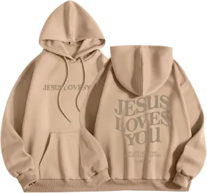 Jesus Loves You Hoodie Christian Jesus Saves Faith Sweatshirt Man Woman Pullover Tops Y2K Clothes Streetwear Gift