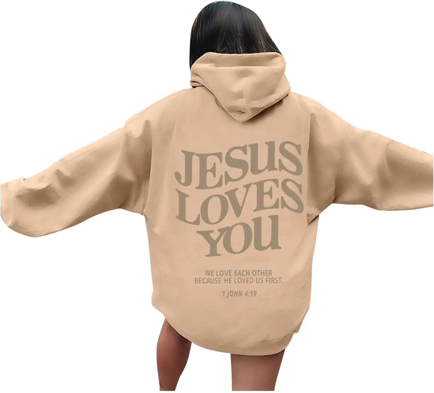 Jesus Loves You Hoodie Christian Jesus Saves Faith Sweatshirt Man Woman Pullover Tops Y2K Clothes Streetwear Gift