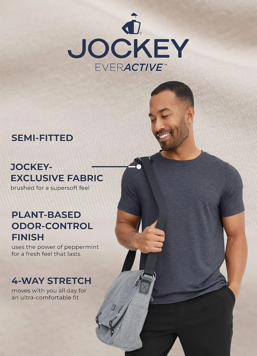 Jockey Men's Activewear EVERACTIVE Crew Neck Tee