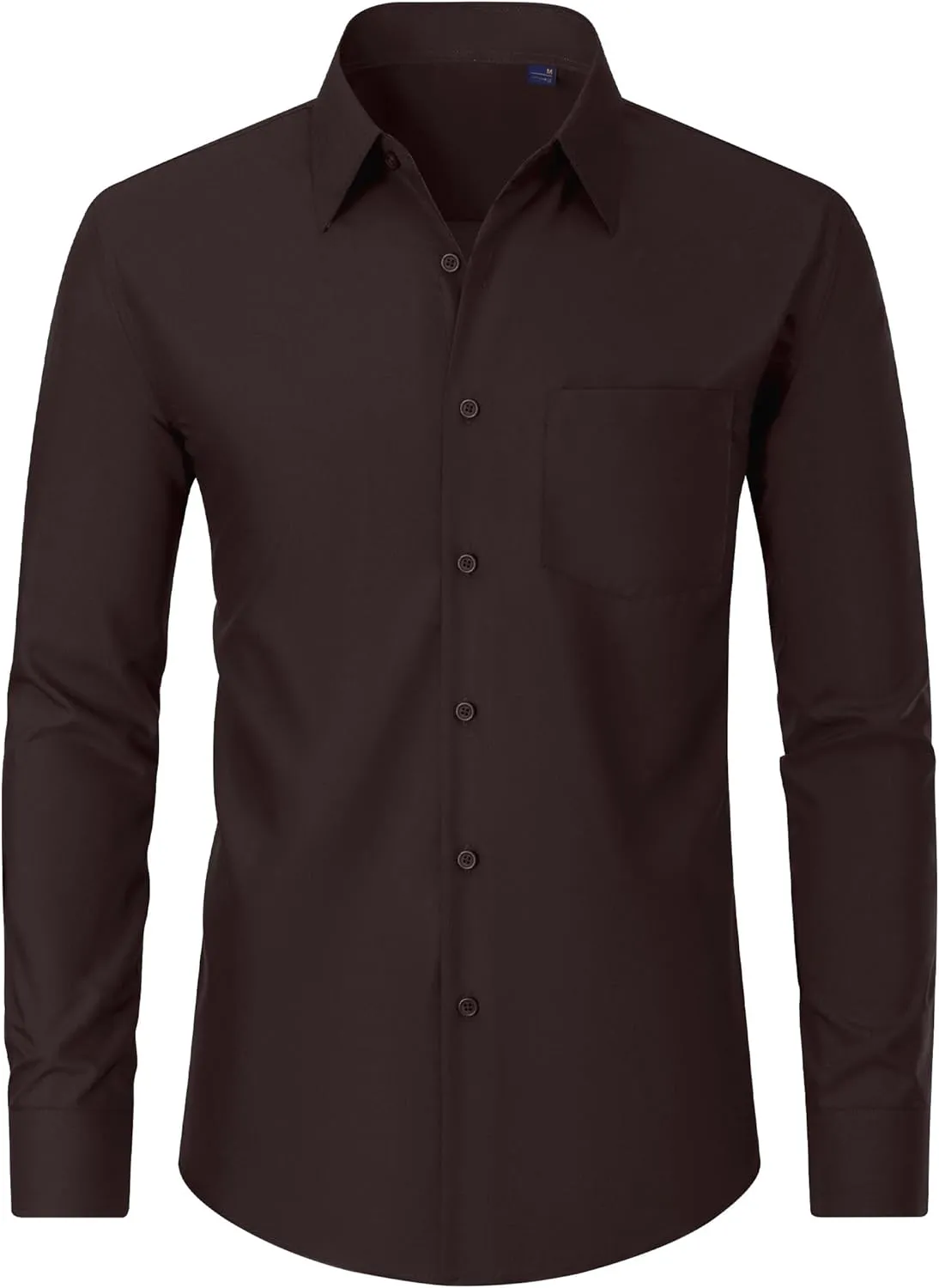 J.VER Men's Dress Shirts Wrinkle Free Long Sleeve Formal Shirt Solid Business Casual Button Down Shirts for Wedding Prom