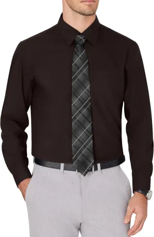 J.VER Men's Dress Shirts Wrinkle Free Long Sleeve Formal Shirt Solid Business Casual Button Down Shirts for Wedding Prom