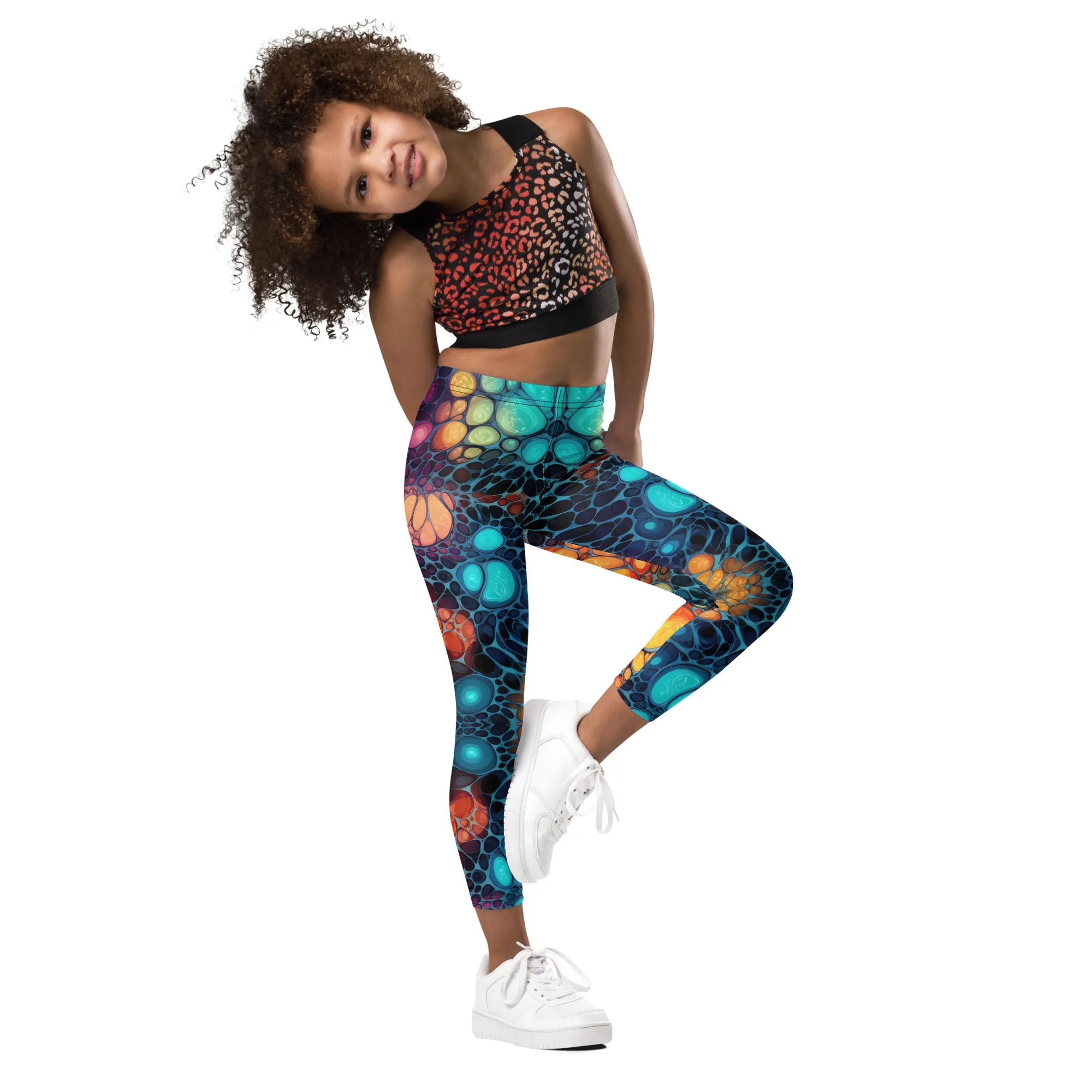 Kid's Leggings Christmas Cellular Lights