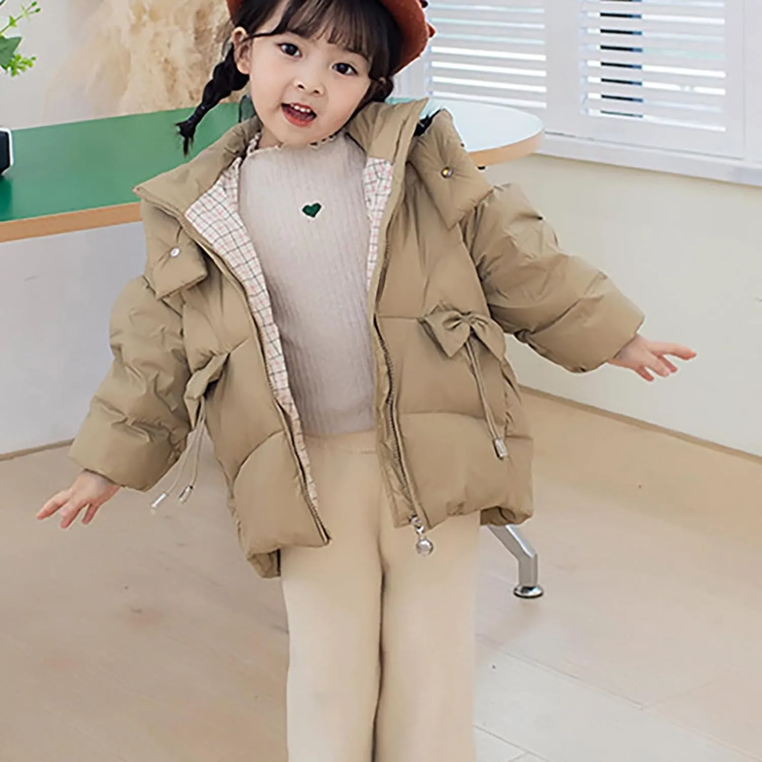 Kids Toddler Baby Girls Boys Winter Warm Thick Solid Cotton Long Sleeve Padded Jacket Coat Big Boys Winter Coats