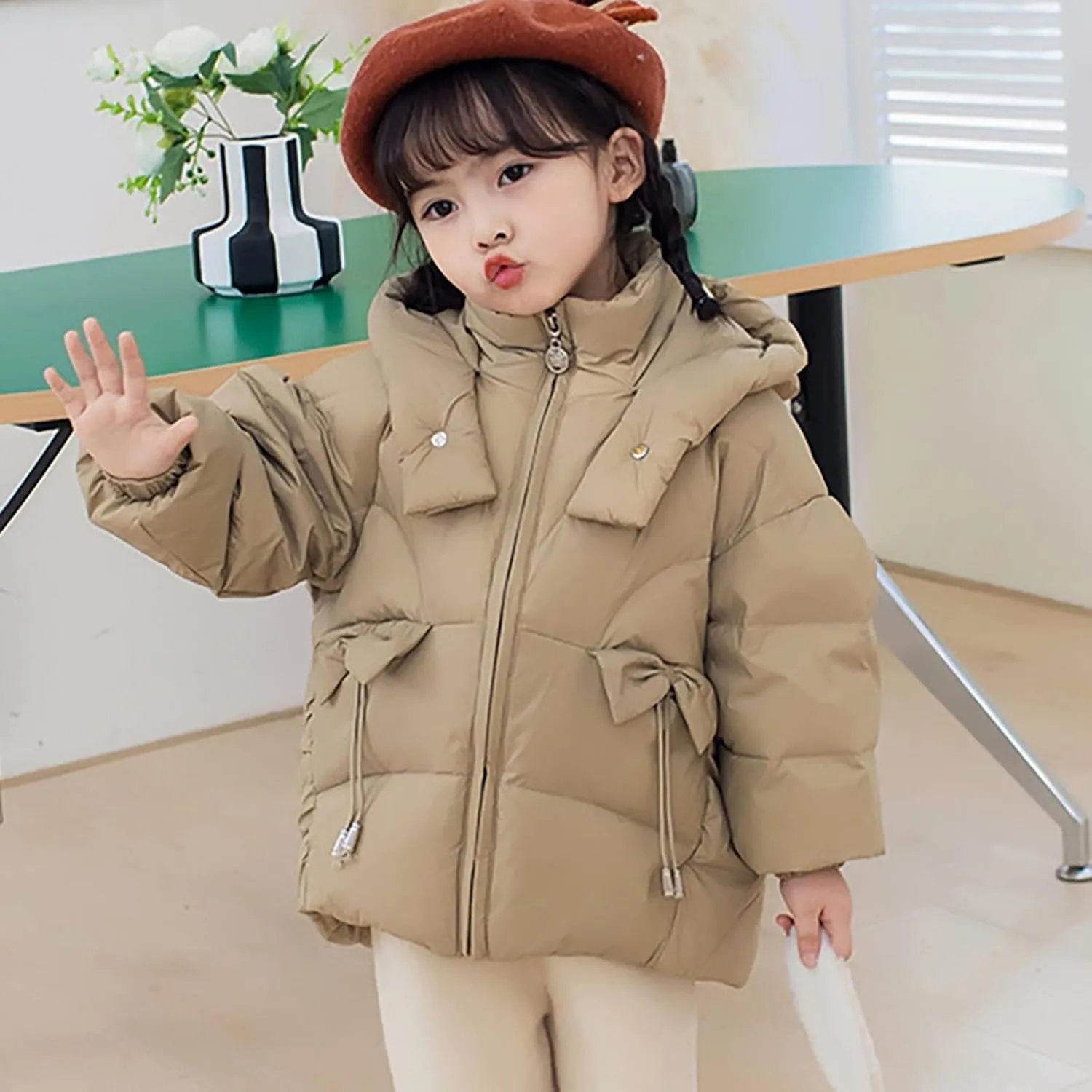 Kids Toddler Baby Girls Boys Winter Warm Thick Solid Cotton Long Sleeve Padded Jacket Coat Big Boys Winter Coats