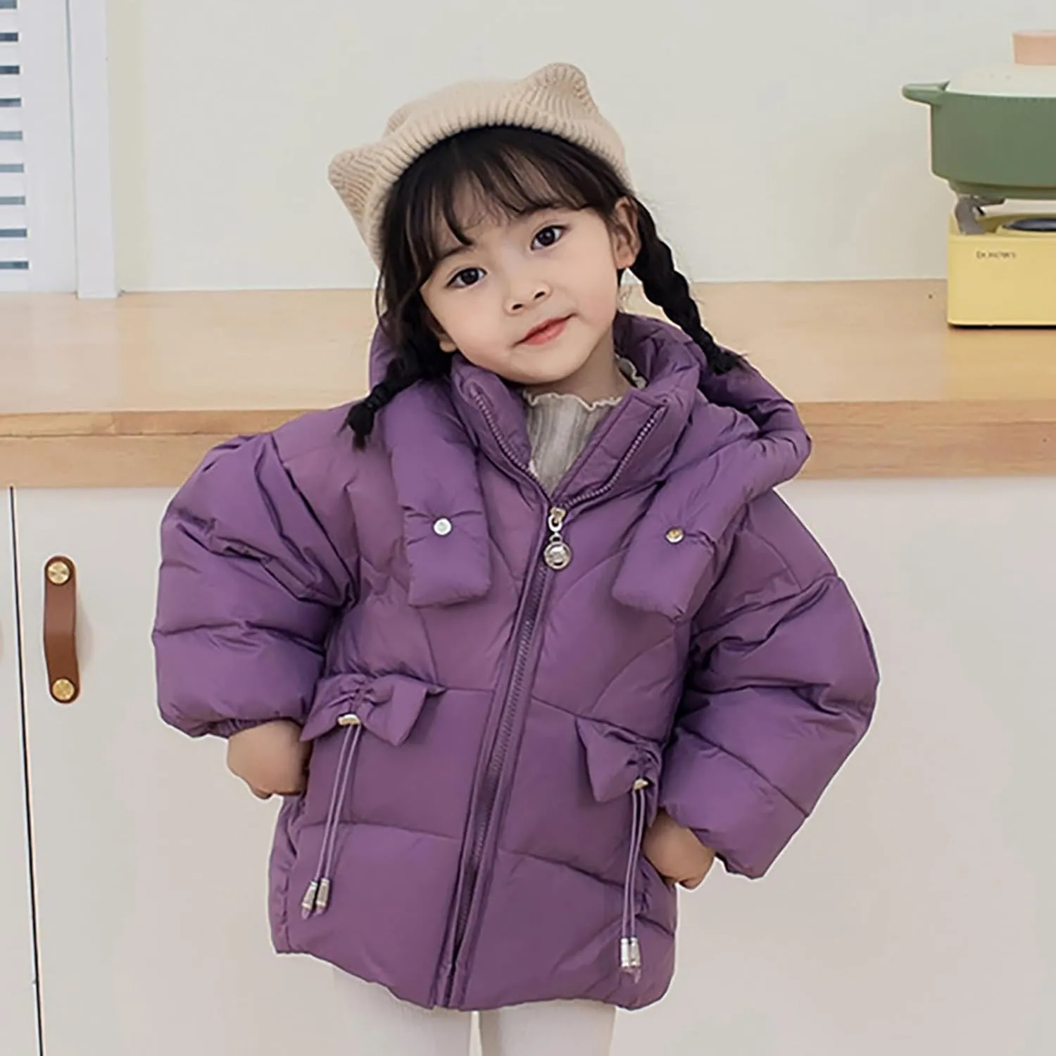 Kids Toddler Baby Girls Boys Winter Warm Thick Solid Cotton Long Sleeve Padded Jacket Coat Big Boys Winter Coats