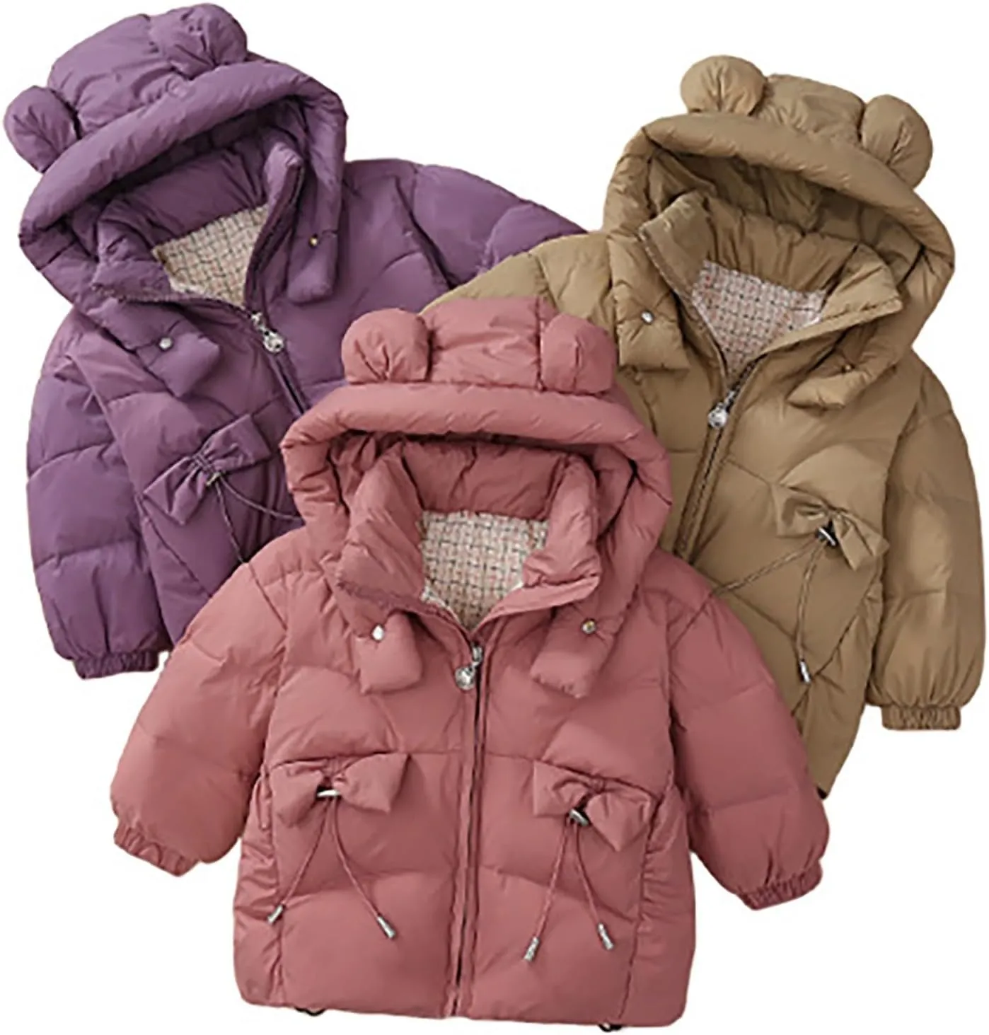Kids Toddler Baby Girls Boys Winter Warm Thick Solid Cotton Long Sleeve Padded Jacket Coat Big Boys Winter Coats