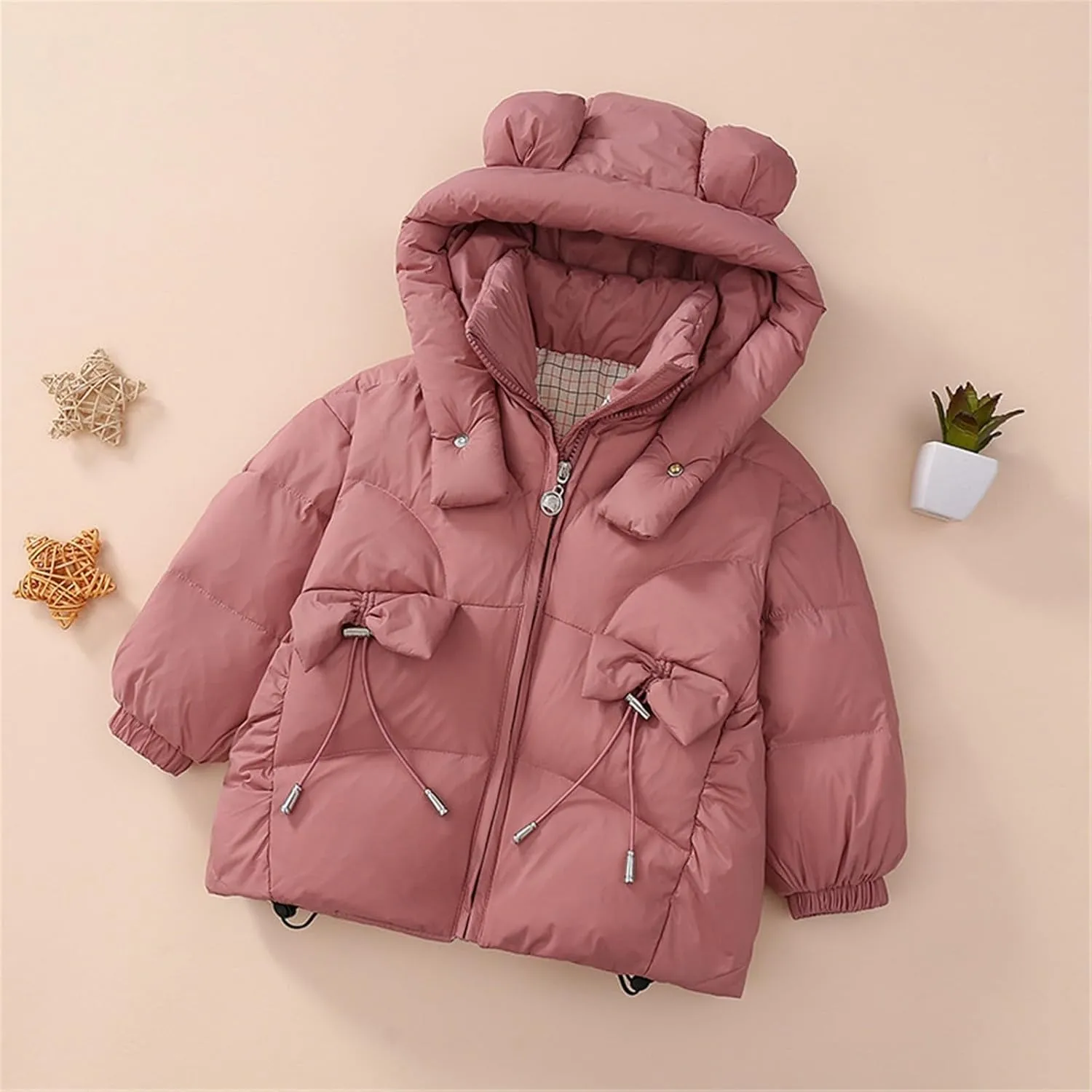 Kids Toddler Baby Girls Boys Winter Warm Thick Solid Cotton Long Sleeve Padded Jacket Coat Big Boys Winter Coats