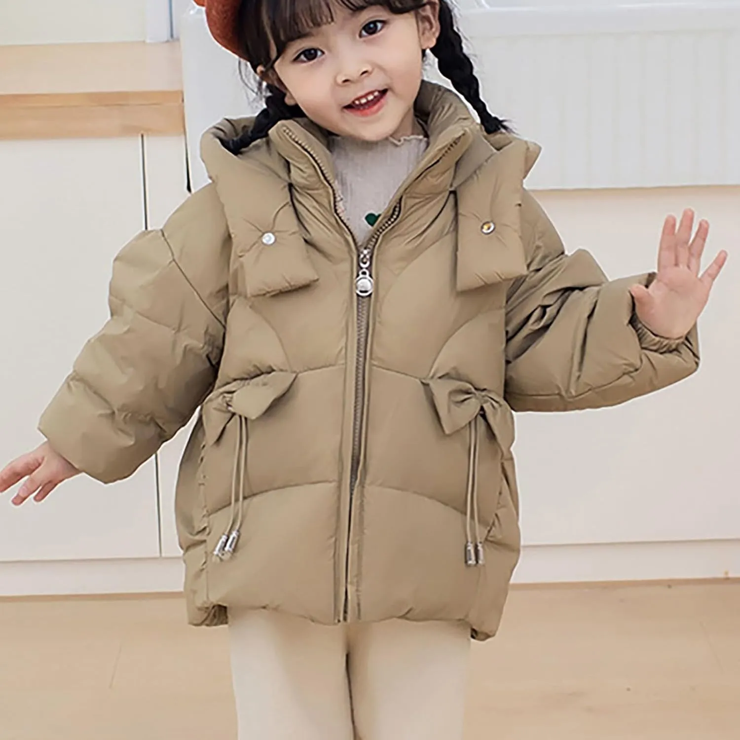 Kids Toddler Baby Girls Boys Winter Warm Thick Solid Cotton Long Sleeve Padded Jacket Coat Big Boys Winter Coats
