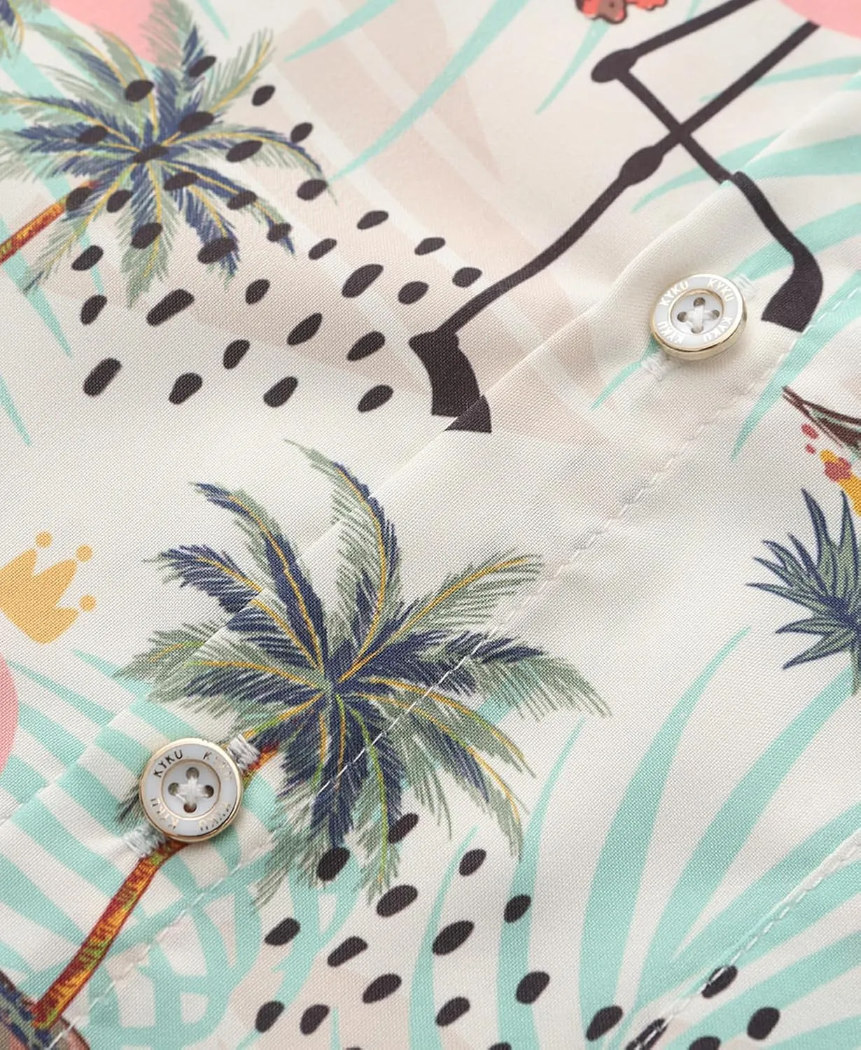 KYKU Hawaiian Shirt for Men: Beach Vacation Summer Short Sleeve Button Down Mens Shirts Casual Stylish